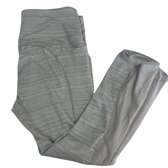 Athleta light gray legging with mesh panels. Womens size Large. Pretty and soft! - Picture 4 of 4